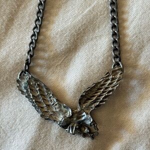 Silver Eagle Pendant Necklace